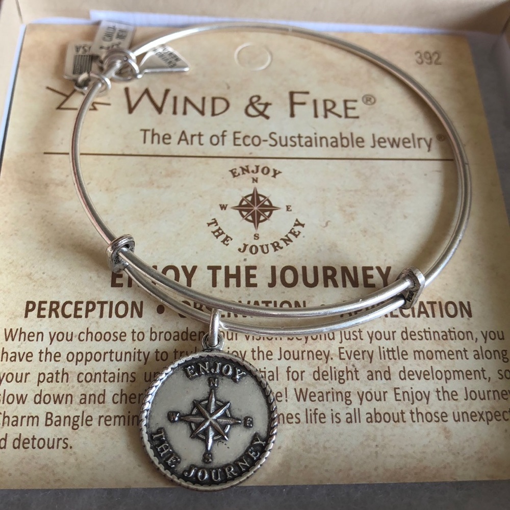 NWT “Enjoy the Journey” Silver Bracelet - Picture 3 of 4